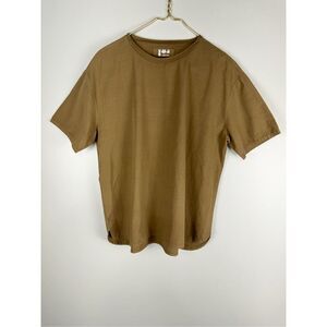 Labo Art Women's Cotton Short Sleeve Crew Neck T-Shirt Olive Green Size 2